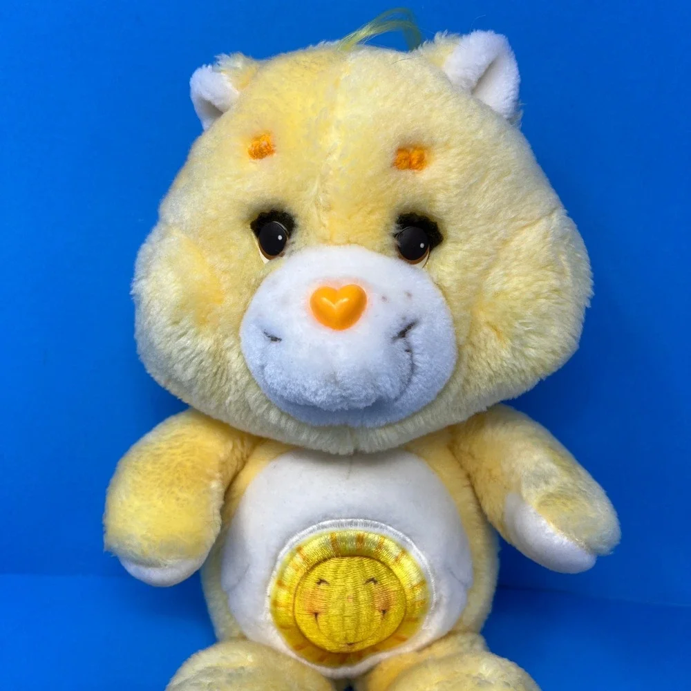 Kenner Care Bears‎ Plush 13 inch Yellow Funshine Bear Vintage 1983 Smiling Sun